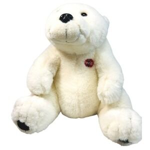 Vtg '93 Coca Cola Polar Bear Plush Cuddly Animal Toy 10" Soft White Collectible